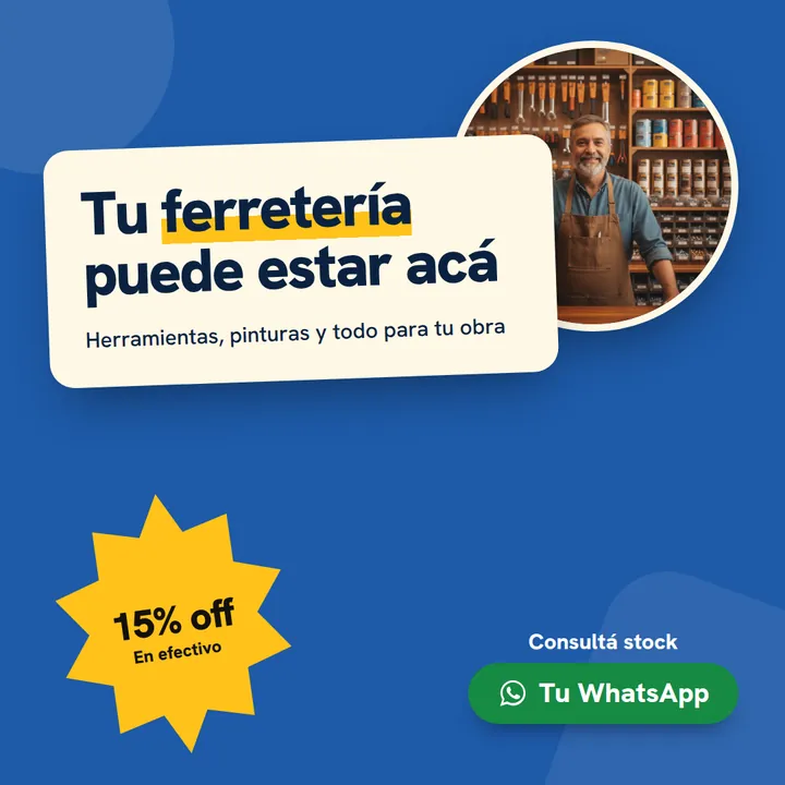 Muestra de anuncio para ferretería: tu negocio puede estar acá